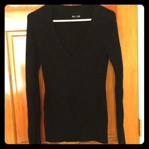 Express Black V-neck Sweater - Medium